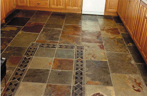 Rustic Brown Slate The Natural, Rustic Slate Floor Tiles