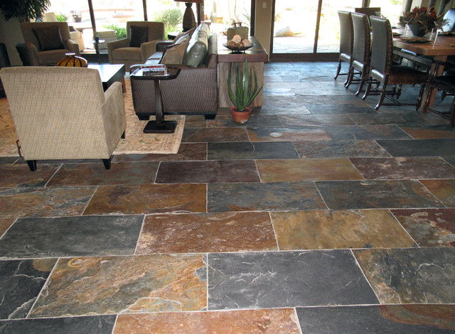 Rustic Multi Slate The Natural, Slate Kitchen Floor Tiles Uk