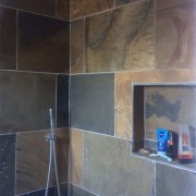 Sahara slate Shower room